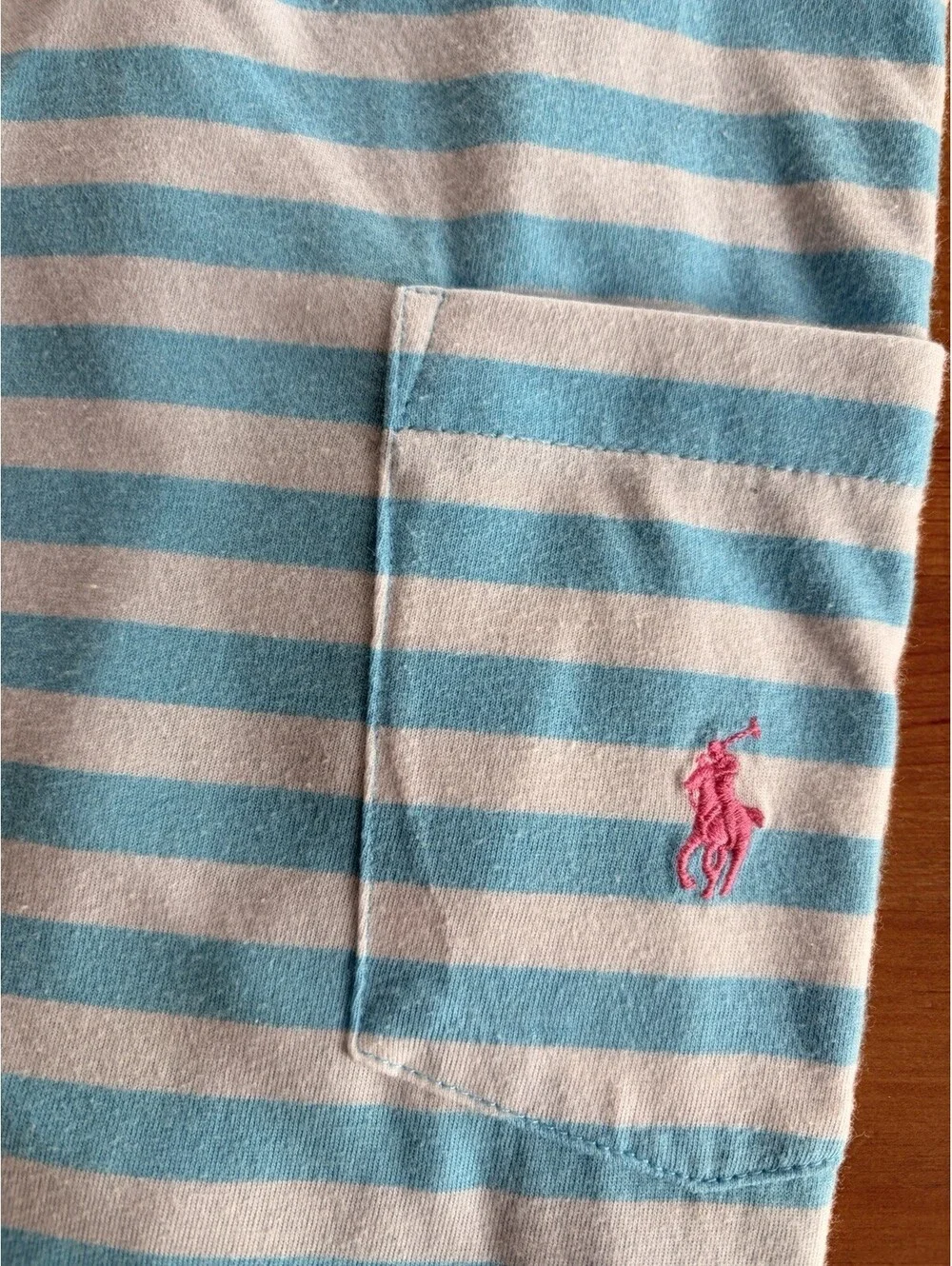 Polo Ralph Lauren Boys XL (18-20) Short Sleeve T-Shirt Blue Stripes